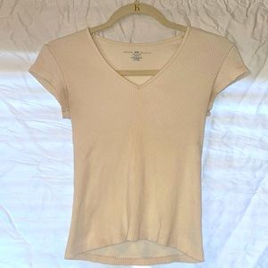 Brandy Melville white ribbed top.